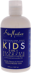 SHEA MOISTURE KIDS - Drama-Free Shampoo n Conditioner with Marshamellow Root and Blueberries - 8oZ