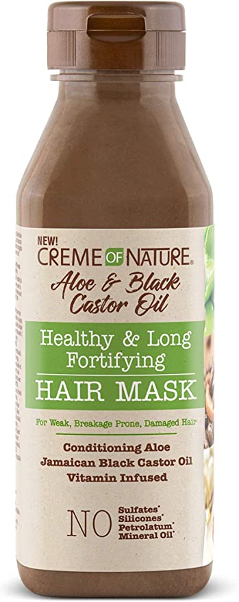 CREME OF NATURE - Healthy & Long Fortifying Hair Mask with Aloe & Black Castor Oil - 12oz