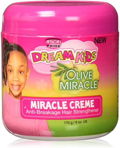 AFRICAN PRIDE DREAM KIDS OLIVE MIRACLE - Miracle Creme Anti-Breakage Hair Strengthner - 6oZ