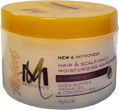 MOTIONS - Hair & Scalp Daily Moisturizing Hairdressing with Shea Butter, Argan Oil & Coconut Oil - 6oz