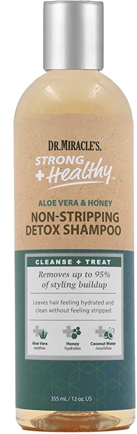 DR.MIRACLES - Non-Stripping Detox Shampoo with Aloe Vera n Honey - 12oZ