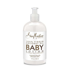 SHEA MOISTURE - 100% Virgin Coconut Oil Baby Lotion with Sweet Pea n Murumuru - 13oZ