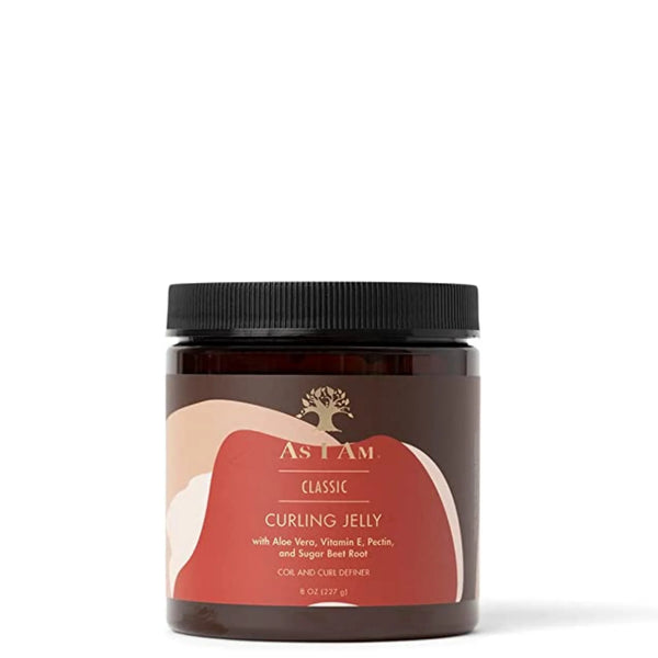 AS I AM - Curling Jelly with Aloe Vera , Vitamin-E , Pectin and Sugar BeetRoot - 8oZ