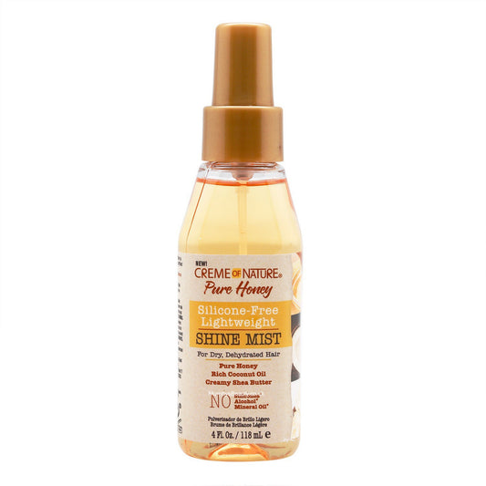 CREME OF NATURE - Silicone - Free Light Weight Shine Mist with Pure Honey for Dry,Dehydrated Hair - 4oZ