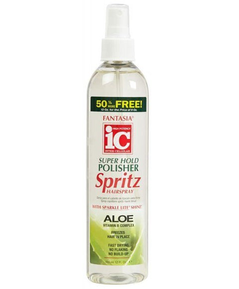 IC - Super Hold Spritz HairSpray with Aloe , Vitamin B - 12oZ