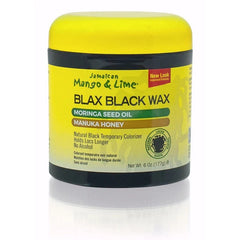 JAMAICAN MANGO & LIME -  BLAX BLACK WAX with MORINGA SEED OIL n MANUKA HONEY - 6oZ