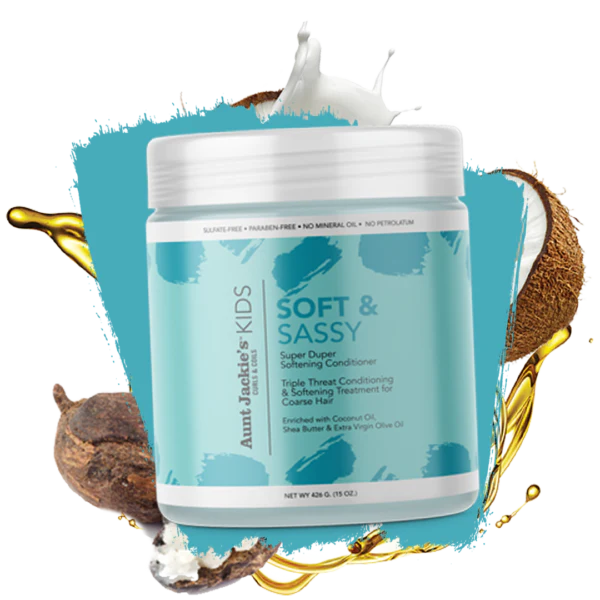 AUNTIE JACKIES KIDS - Soft & Sassy Super Duper Softening Conditioner - 15oZ