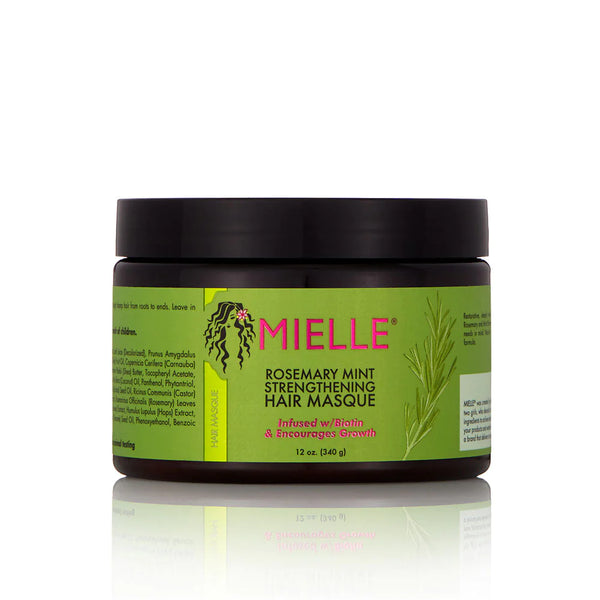 MIELLE - ROSEMARY AND MINT STRENGTHNING HAIR MASQUE with BIOTIN - 12oZ