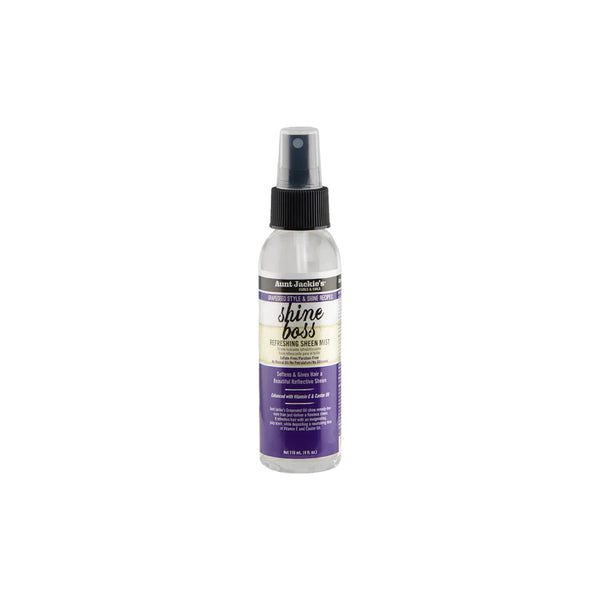 AUNT JACKIE'S - Shine Boss Refreshing Sheen Mist for Natural Hair, Curls, Coils & Hair - 4oz
