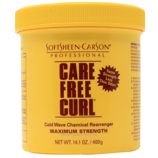 CARE FREE CURL - Cold Wave Chemical Rearranger - Relaxer - Maximum Strength - 400G