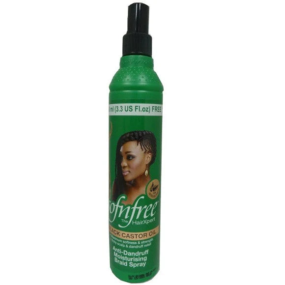 SOF-N-FREE - Anti-dandruff  Moisturising Braid Spray with Black Castor Oil - 350mL