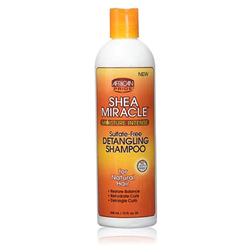 AFRICAN PRIDE - SULFATE-FREE DETANGLING SHAMPOO for NATURAL HAIR - 12oZ