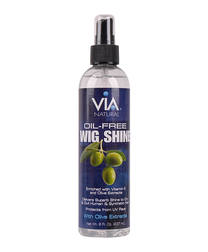 VIA NATURALS - Oil-Free Wig Shine with Vitamin E - 8oZ