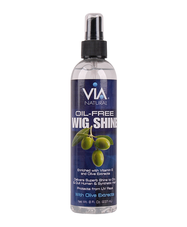 VIA NATURALS - Oil-Free Wig Shine with Vitamin E - 8oZ