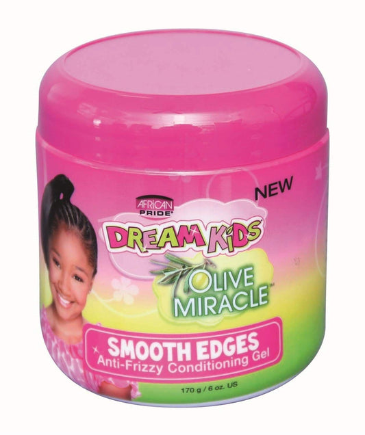 AFRICAN PRIDE DREAM KIDS OLIVE MIRACLE - Smooth Edges Anti-Frizzy Conditioning Gel - 6oZ