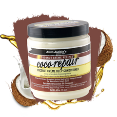 AUNT JACKIE'S - Coco Repair Coconut Creme Deep Conditioner for Natural Hair, Curls , Coils & Waves - 15oz