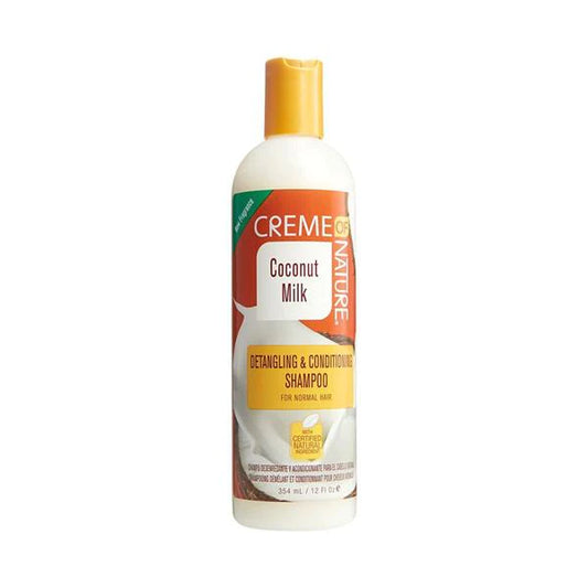 CREME OF NATURE - Detangling & Conditioning Shampoo with Coconut Milk for Natural Hair - 12oz