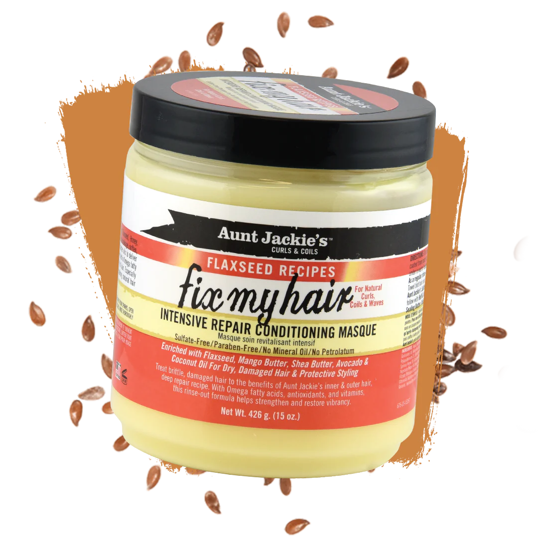 AUNT JACKIE'S - Fix My Hair Intensive Repair Conditioning Masque for Natural Hairs, Curls, Coils & Waves - 15oz