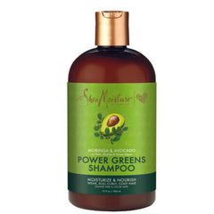 SHEA MOISTURE - POWER GREEN SHAMPOO with MORINGA N AVOCADO  - 13oZ
