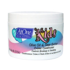 AT ONE WITH NATURE KIDS - CREME CONDITIONER with OLIVE OIL n SHEA BUTTER - 5.5oZ