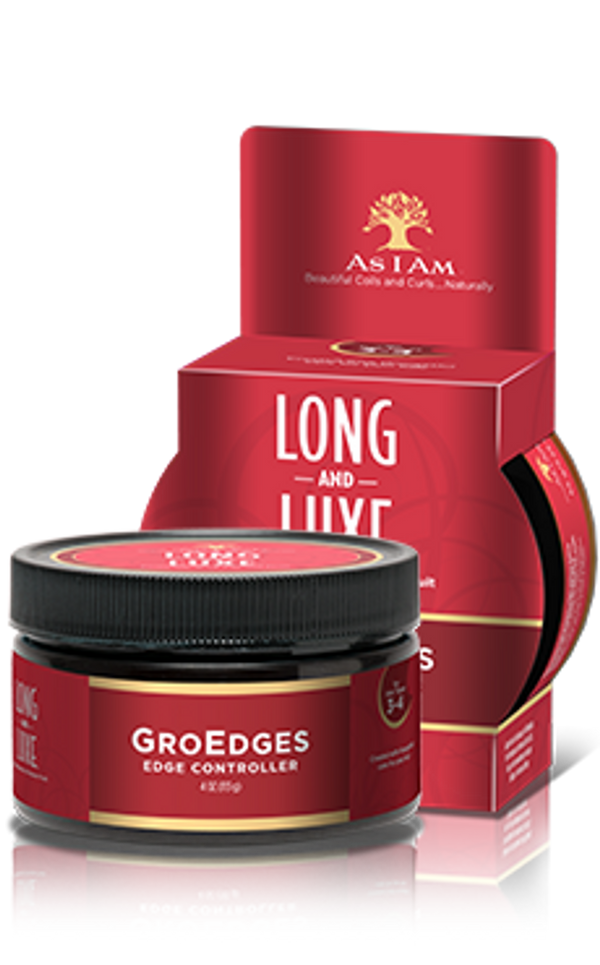 AS I AM - LONG AND LUXE - Gro Edges with Pomegranate n Passion Fruit - 4oZ
