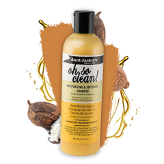 AUNT JACKIE'S - Oh So Clean Moisturizing & Softening Shampoo for Natural Curls,Coils & Waves - 12oz