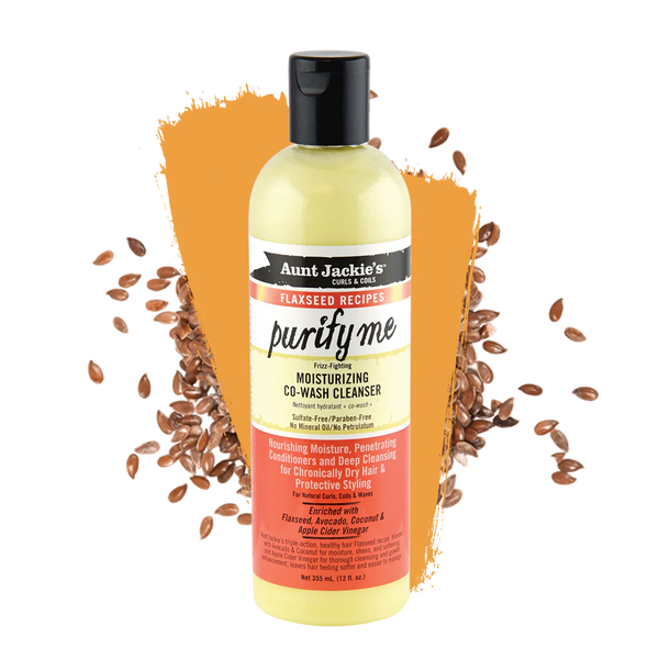 AUNT JACKIE'S - Purify Me Moisturizing Co-Wash Cleanser for Natural Curls, Coils & Waves - 12oz