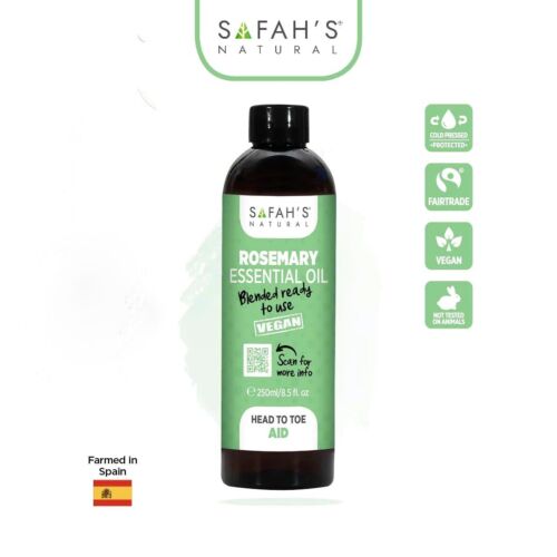 SAFAH - ROSEMARY ESSENTIAL OIL - VEGAN - 8.5oZ