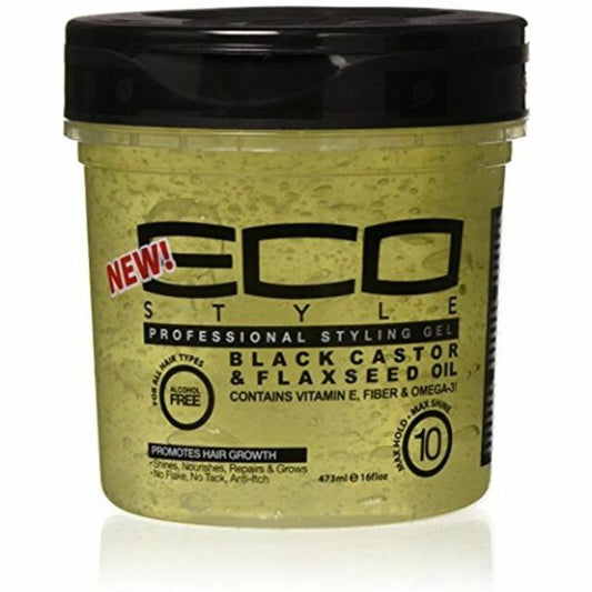 ECO -Black Castor & Flaxseed Oil Styling Gel - 8oz