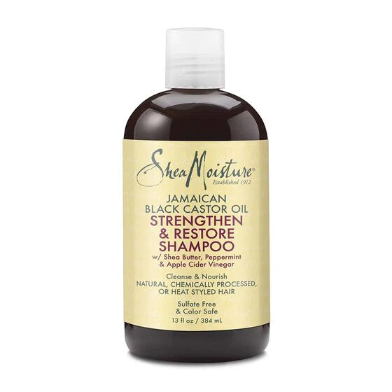 SHEA MOISTURE - Strengthen & Restore Shampoo with Jamaican Black Castor Oil- 384mL