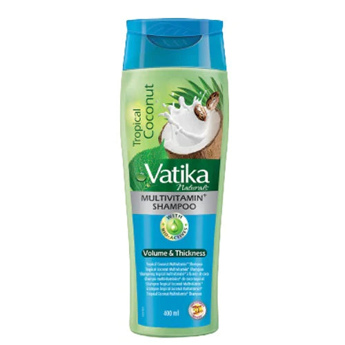 VATIKA NATURALS - Multivitamin Shampoo Tropical Coconut for Volume n Thickness - 400mL